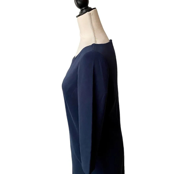 S. Oliver Colorblock Shift Dress Navy Turquoise EU 36 XS Work Cocktail Pockets - Picture 5 of 13